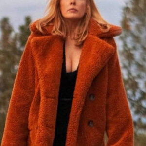 Yellowstone Beth Dutton Orange Shearling Coat