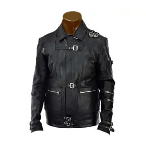 Michael Jackson Bad Black Biker Leather Jacket