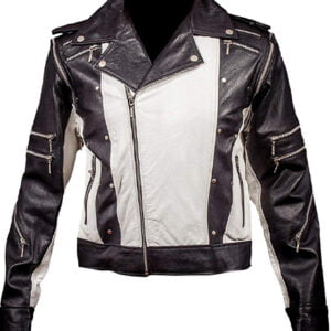 Michael Jackson Black & White Pepsi Leather Jacket