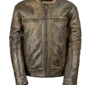 Big Barter Cafe Racer Leather Jacket