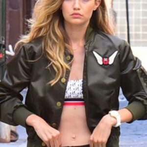 Gigi Hadid Embroidered Bomber Jacket