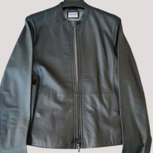 Armani Collezioni Black Leather Jacket