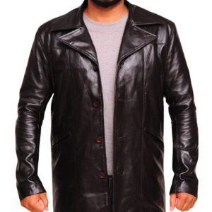 Dominic West The Wire Series Leather Coat