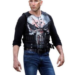 The Punisher Frank Castle Black Leather Vest