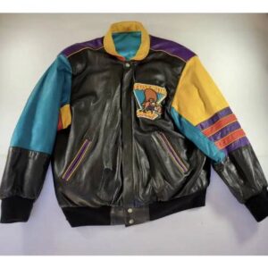 Vintage Yosemite Sam Multicolor Cartoon Leather Jacket