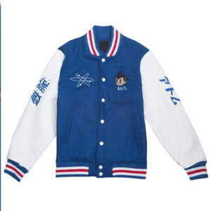 Astro Boy Blue and White Varsity Wool Jacket