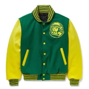 Astro Yellow and Green Varsity Wool Jacket