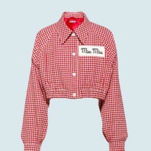 Dua Lipa High-Class Check Red Jacket