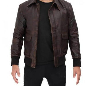 Billy Hargrove Stranger Things Brown Leather Jacket