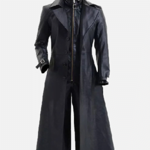 Resident Evil 5 Albert Wesker Black Costume Trench Leather Coat