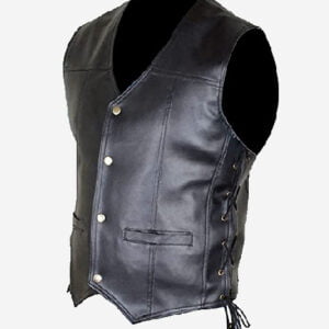 The Walking Dead Daryl Dixon Angel Wings Black Leather Vest