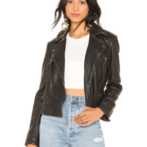 Flo Collins Ted Lasso S02 Black Leather Jacket