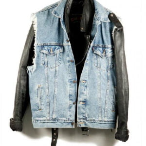 WWE Triple H Denim Leather Jacket