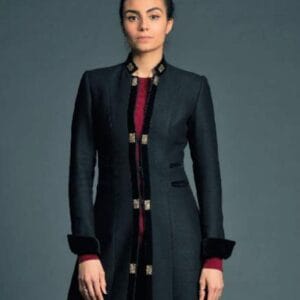 A Discovery of Witches Aiysha Hart Black Wool Coat