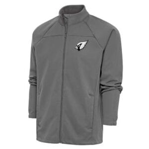 Arizona Cardinals Antigua Metallic Logo Links Golf Grey Jacket