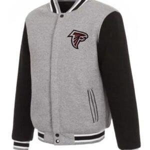 Atlanta Falcons Gray And Black Wool Jacket