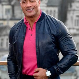 Black Adam 2022 Dwayne Johnson Black Leather Jacket