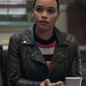 Cleopatra Coleman Cobweb 2023 Black Leather Jacket