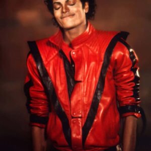 Michael Jackson Thriller Red Leather Jacket