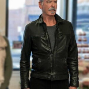 The Out-Laws 2023 Pierce Brosnan Biker Leather Jacket