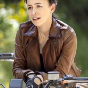 The Walking Dead Season 9 Christian Serratos Brown Jacket