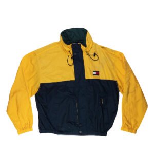 Tommy Hilfiger Vintage Winter Yellow & Blue Satin Jacket