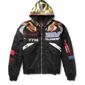 Vetements x Alpha Black Hooded Racing Jacket