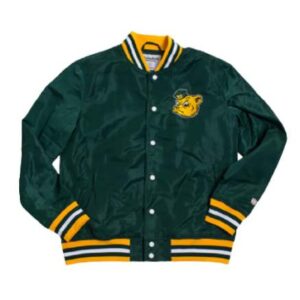 Vintage-Inspired Baylor Bears Green Satin Jacket