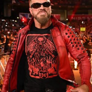 WWE Summerslam Edge Studded Red Leather Jacket