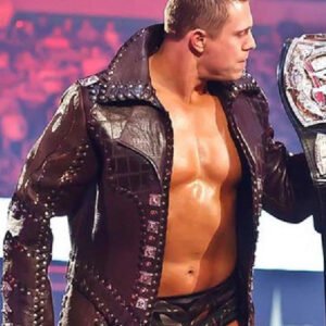 WWE The Miz Studded Black Leather Jacket