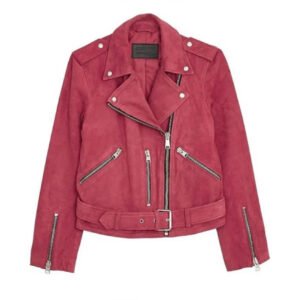 You Me Her Izzy Silva Red Suede Jacket