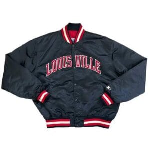 80’s Louisville Cardinals Black Satin Jacket