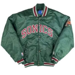 90’s Seattle Supersonics Green Satin Jacket