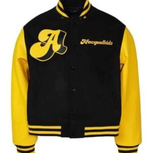 A Few Good Kids Varsity Logo Black and Yellow Embroidery Jacket