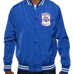 Arturo Gatti Varsity Blue Satin Jacket