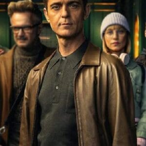 Pedro Alonso TV Series Berlin 2023 Brown Leather Jacket