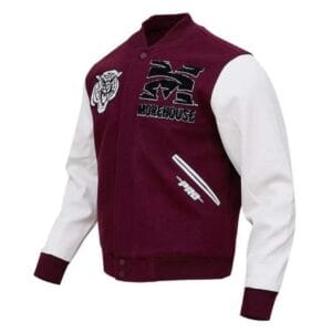 Tigers Morehouse College Maroon Wool Varsity Jacket