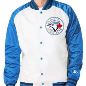 Toronto Blue Jays Clean Up Hitter White and Blue Jacket