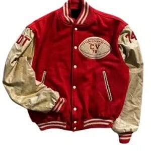 1970s Vintage Champion Red Wool Varsity Jacket