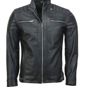 Andrew Tate Black Leather Biker Jacket