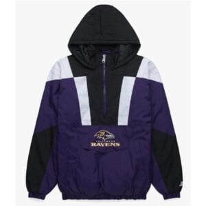 Baltimore Ravens Purple and Black Hooded Jacket