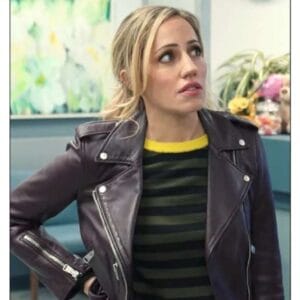 Brie Sheridan Virgin River S05 Black Leather Jacket