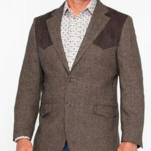 Cowboy Button Patched Western Sport Blazer