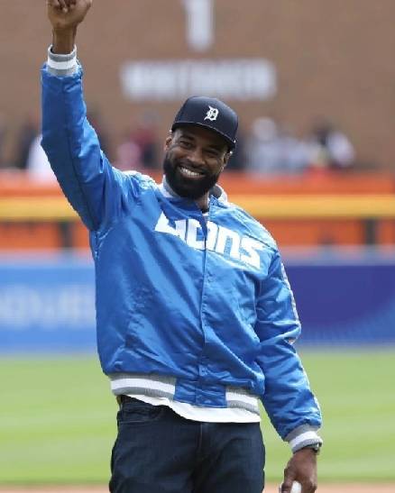 Calvin Johnson Detroit Lions Varsity Jacket