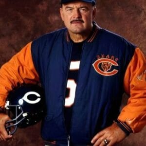 Dick Butkus Chicago Bears Blue And Orange Varsity Jacket