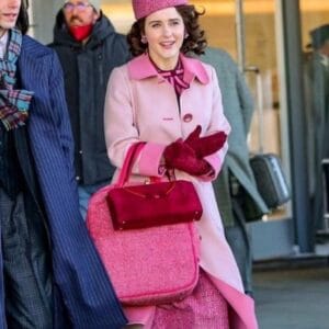 The Marvelous Mrs Maisel S05 Rachel Brosnahan Wool Pink Coat